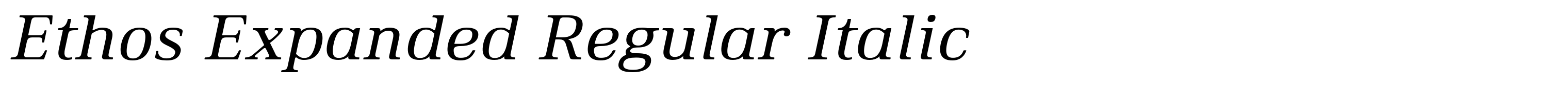 Ethos Expanded Regular Italic